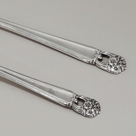 2pc Rogers Bros ETERNALLY YOURS Serving Utensils Sugar Spoon Butter Cheese Knife - Picture 5 of 8